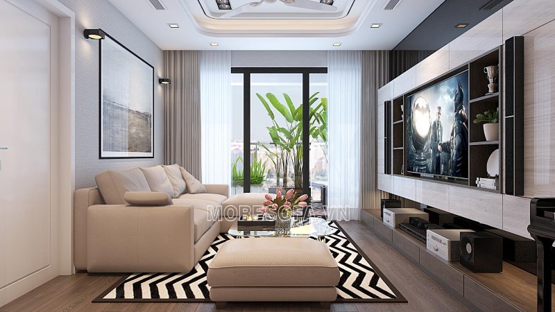 Ghế sofa góc nhỏ gọn cho phòng khách